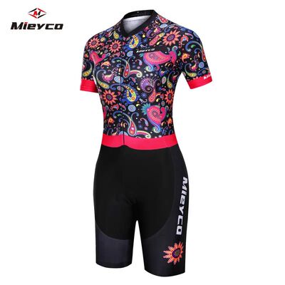 Summer Triathlon Bike Outfit, Short Sleeved Jumpsuit, Sweats