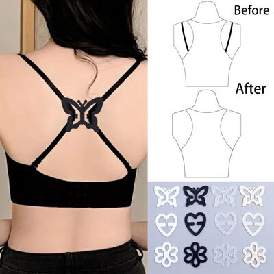 3PCS Women Lingerie Buckles Invisible Non-slip Bra Shoulder