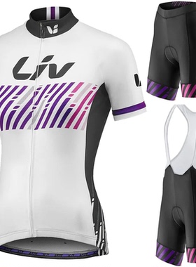 LIV 2022 Short Sleeve Summer Cycling Jerseys set Breathable