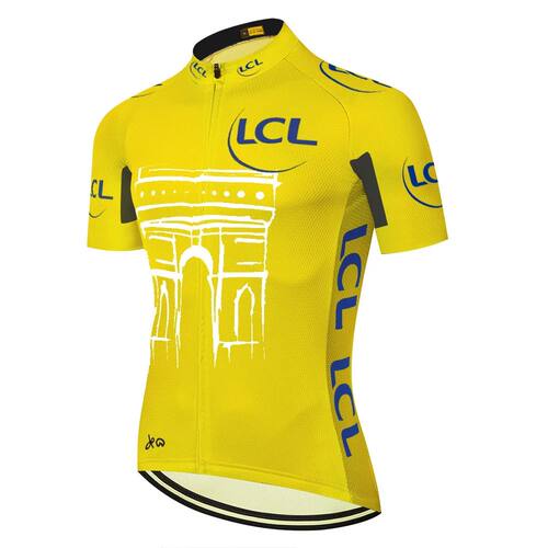 France Tour Cycling Jersey TDF 2023 Short Sleeve Yellow Cycl