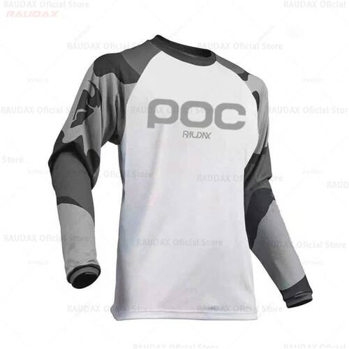 Multicolor Long Sleeve Cycling Jersey, Motocross Racing Shir
