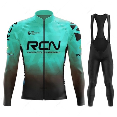 New 2025 Rcn Autumn Cycling Jersey Bib Pants Set Ropa Ciclis