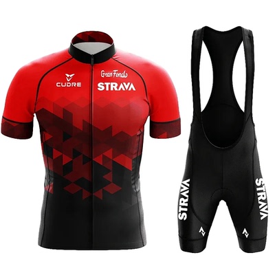 2024 Jersey Set Strava Summer Short Sleeve Breathable Men's
