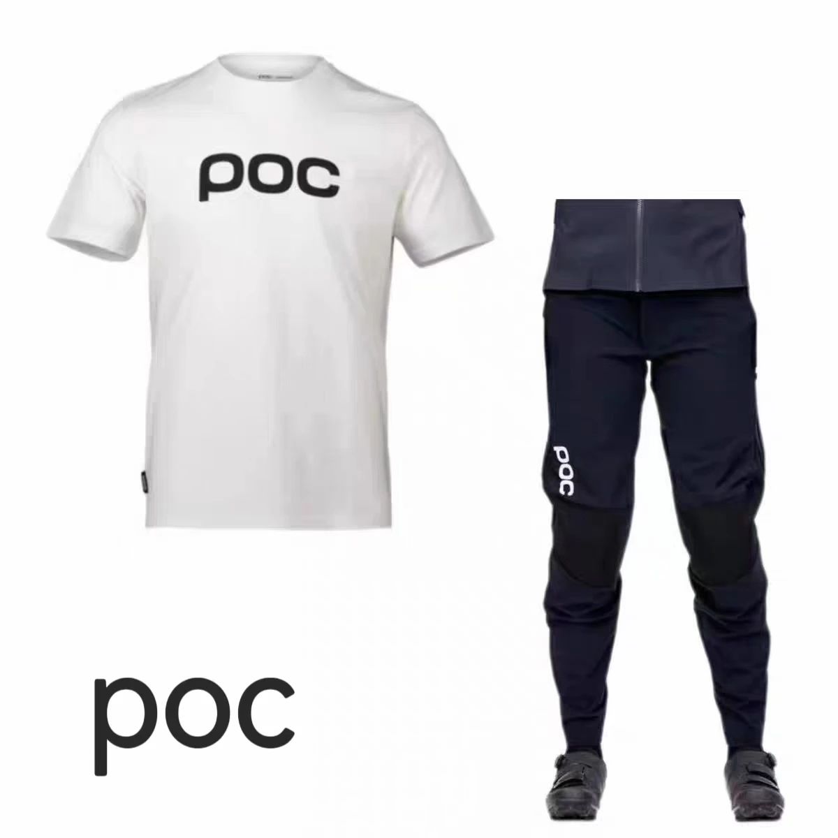 poc24 new cycling T-shirt cotton printed log comfortable loo