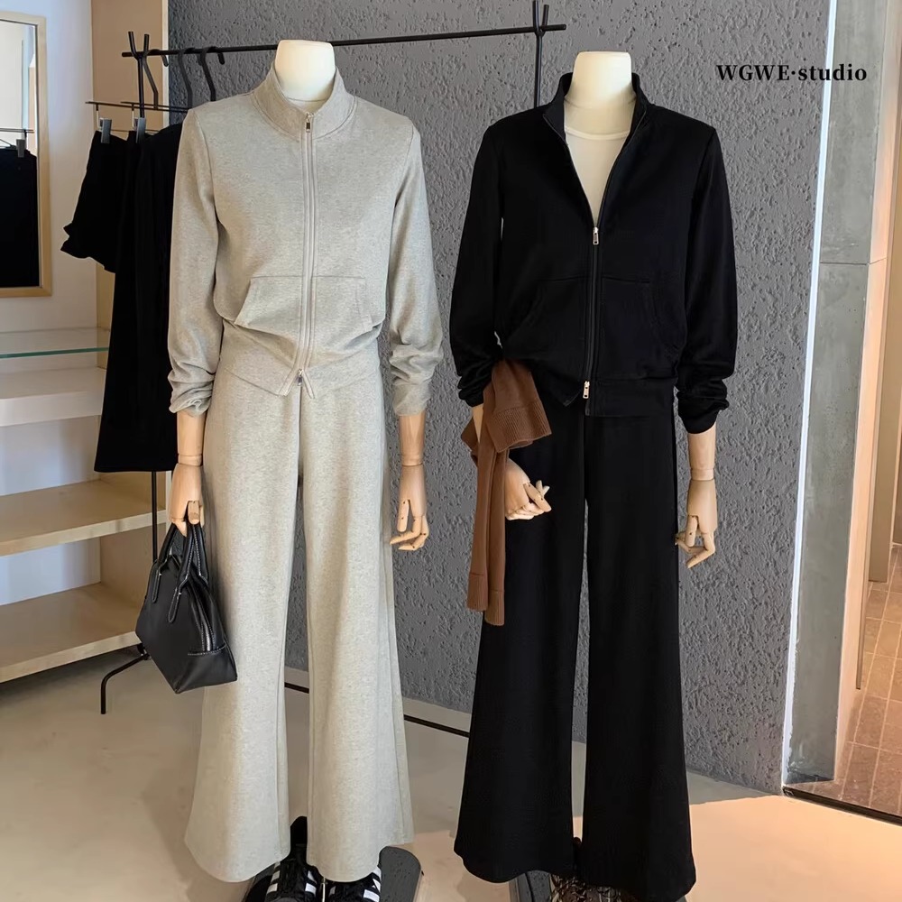 高端运动卫衣外套+休闲卫裤套装