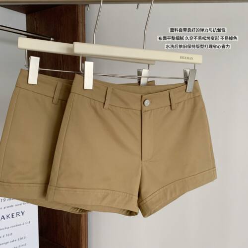 卡其色休闲短裤女夏季辣妹热裤