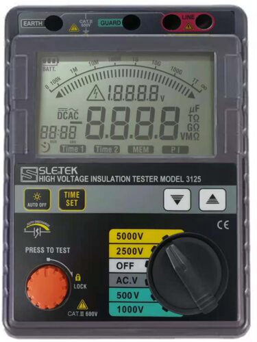 SLETEK共立 S3125高压兆欧表数字显示摇表 5000V