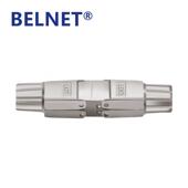 七类网线延长转接头RJ45网络免压CAT7屏蔽模块8类连接器对接头