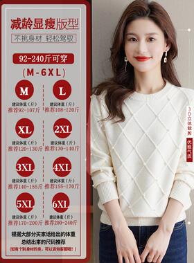 MONLOUVE胖mm秋冬大码本年年蛇年红色毛衣女宽松短款遮肚子针织打