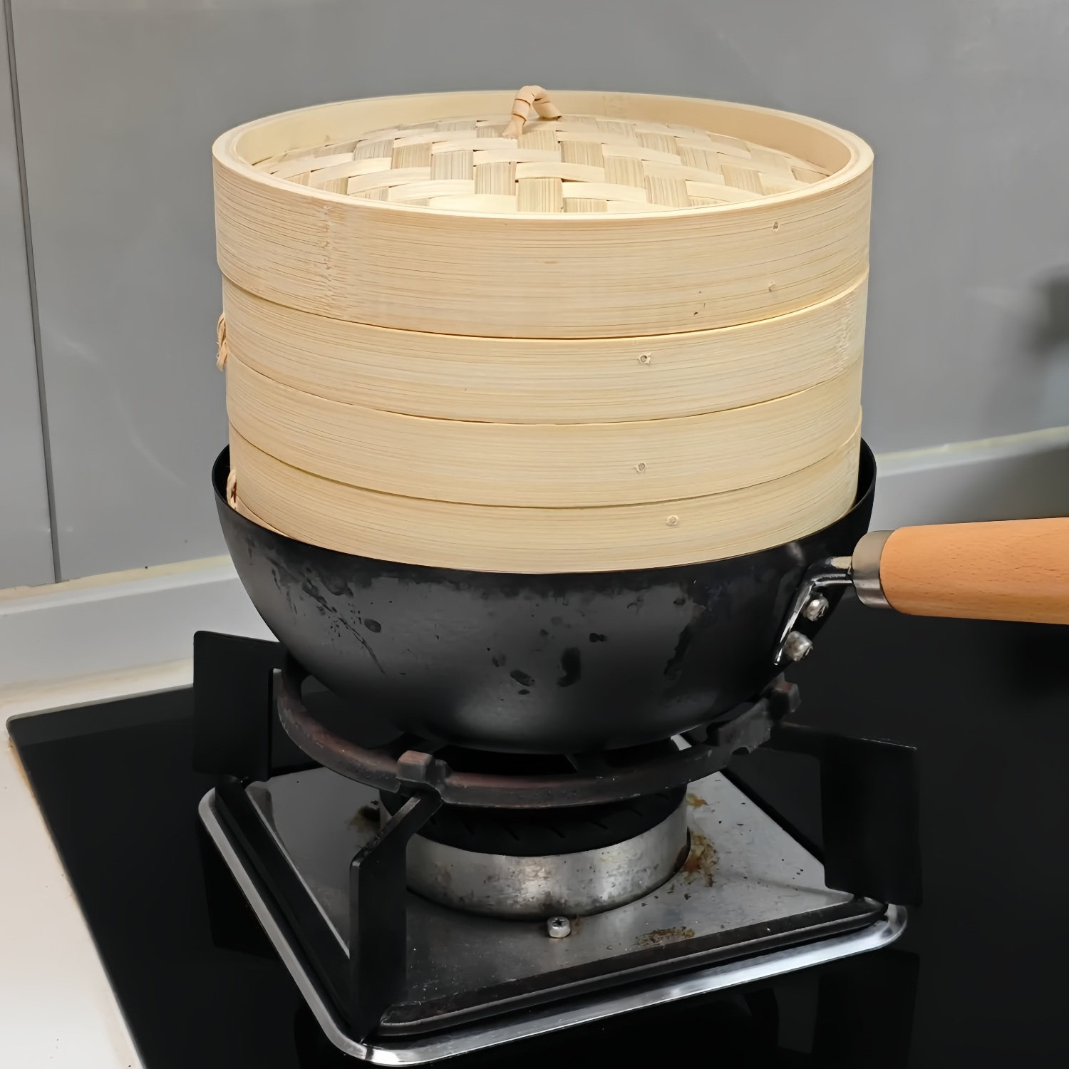 蒸笼蒸屉竹蒸笼家用竹制商用小笼包加深蒸屉包子竹编蒸锅老式竹子