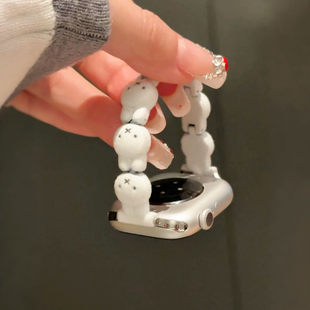 米菲兔智能手表表带女生高颜值适用苹果applewatch10通用小众手链