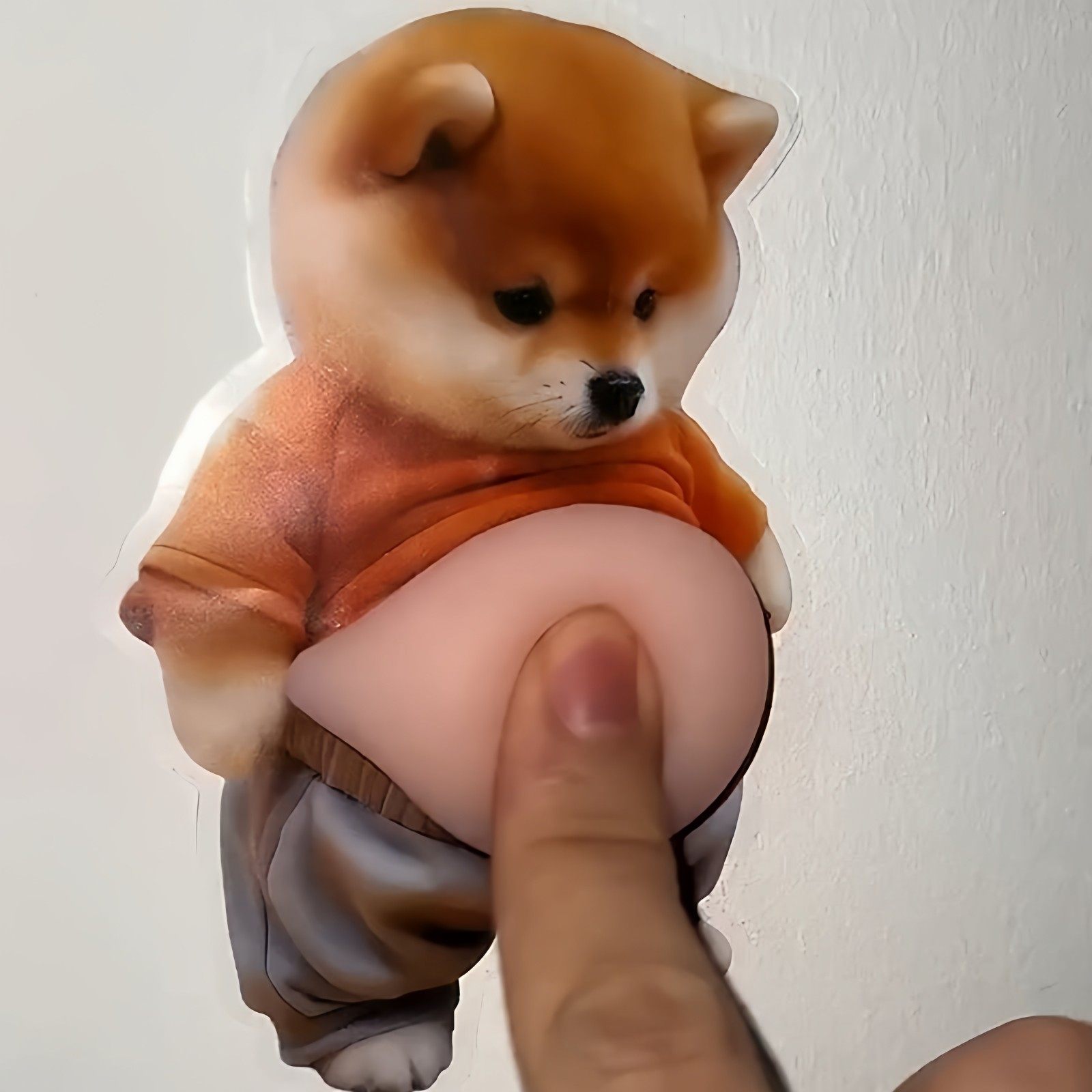 萌宠软胶大肚子小狗门后防撞贴可爱卡通创意门挡小胖柴狗捏捏乐,家居饰品,创意门挡,淘宝优惠券,粉丝福利购,淘宝优惠卷