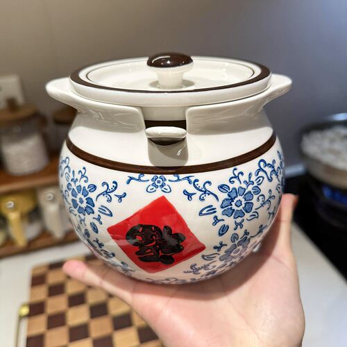 福字陶瓷耐高温食品级猪油罐