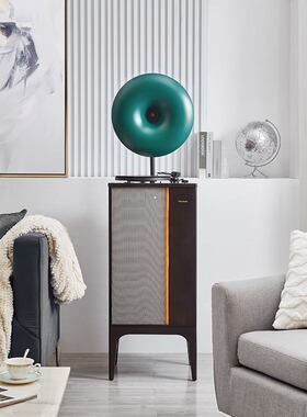 甜甜圈专业级落地式黑胶唱片机电唱现代轻奢HiFi留声机蓝牙音响