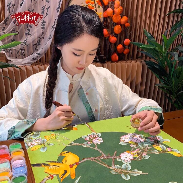 新中式客厅玄关挂画花鸟四连幅景泰蓝掐丝珐琅非遗手工材料包