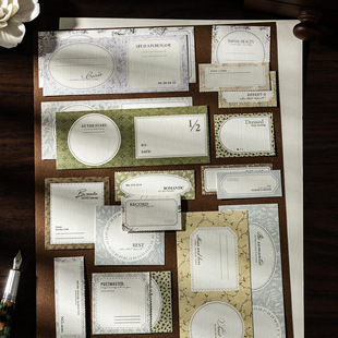 花知道答案系列特种纸素材纸30张入 盐系花边框手帐装饰打底背景