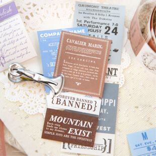 梦的日记系列模切胶带简约基础英文字素边框数字手帐装饰素材贴画