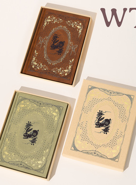 WT原创手帐本 可可棕 苔藓绿 礼盒荆棘兔笔记本点阵本高颜值小众