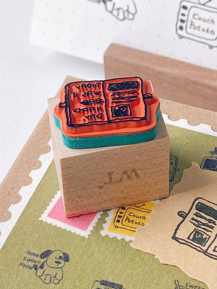 Japanese Wooden Planner Stamp: Slow-Print Wood Design - Product image 3
