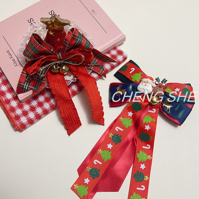 圣诞节蝴蝶结丝带发夹圣诞老人铃铛可爱夹子节日装饰边夹喜庆氛围,饰品/流行首饰/时尚饰品新,民族风发饰,淘宝优惠券,粉丝福利购,淘宝优惠卷
