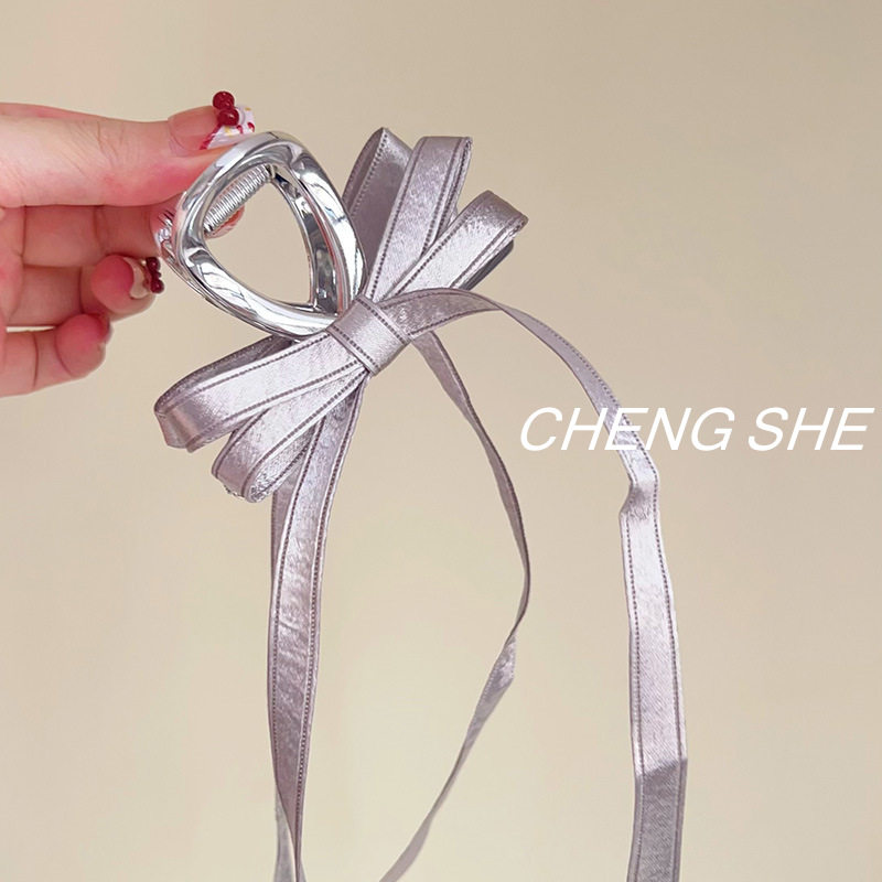 韩系银色蝴蝶结芭蕾风抓夹女2025新款感鲨鱼夹后脑勺气质发夹,饰品/流行首饰/时尚饰品新,民族风发饰,淘宝优惠券,粉丝福利购,淘宝优惠卷
