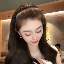韩版水钻发箍女2025新款带齿防滑洗漱压发卡头饰洗脸前额固定碎发