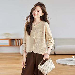 MONLOUVE小香风外套女士春秋季2025新款今年流行爆款短款设计感开