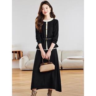 MONLOUVE套装裙两件套气质韩版高级感爆款针织毛衣裙女秋冬季2025