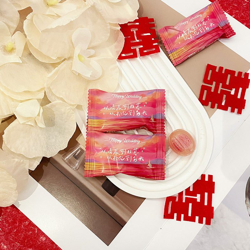潘多拉日记荔枝味果汁夹心硬糖结婚高颜搭配喜糖散装糖果零食