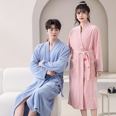 浴袍女珊瑚绒吸水速干