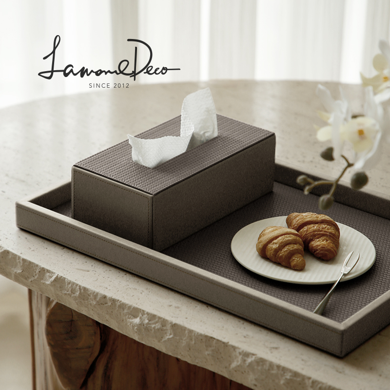 高端皮革纸巾盒酒店专供