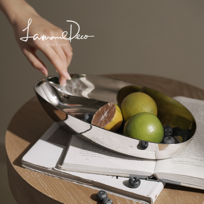 LD北欧不锈钢果盘高档轻奢