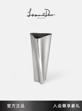 LamomeDeco 纳茉DYLAN不锈钢花瓶家用北欧简约客厅餐桌插花摆件