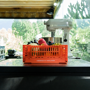 vibespace工业风收纳箱户外办公露营塑料折叠桌面筐盒