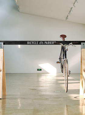 公路死飞山地自行车立式停车架实木户外小布brompton陈列展示挂车