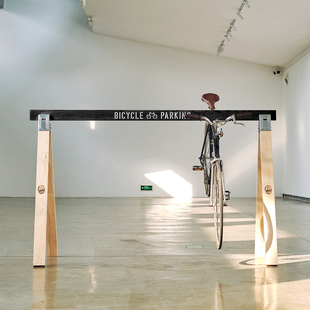 公路死飞山地自行车立式 停车架实木户外小布brompton陈列展示挂车