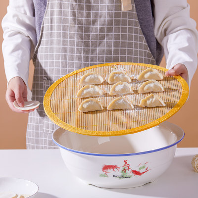 饺子盖帘饺子帘子家用竹制水饺篦子水饺子垫盖垫盘圆形放饺子托盘