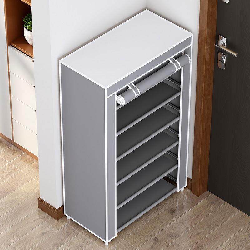 鞋架简易塑料家用入户布艺收纳多功能省空间宿舍小鞋架子进门鞋柜
