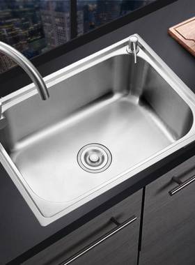 304不锈钢水槽单槽洗菜盆厨房洗碗池45x40 58x43 78x48 80x50