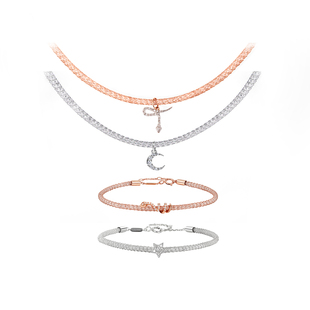 【k姐推荐】DJULA茱蕊星耀18K金镶钻小蛇吊坠玫瑰金白金项链手链