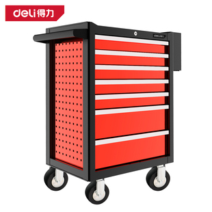 台 deli得力DQ02307七抽屉工具车890×475×1010mm 红