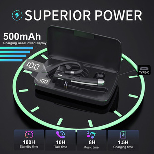 挂耳式无线蓝牙耳机数显亚马逊商务爆款yyk520车载双唛智能降噪