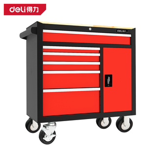 台 deli得力DQ02308八抽屉工具车1120×460×1060mm 红