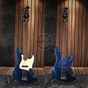 BCG巴克斯初学者入门进阶四弦闪光蓝色WJB330 J型电贝司电贝斯