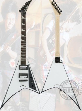 Jackson杰克逊JS 系列 Rhoads JS32T,白色搭配黑色边燕尾电吉他