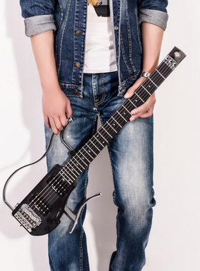 ALP吉他折叠旅行静音无头电吉他摇滚演出主奏双摇电吉他ADS-201H