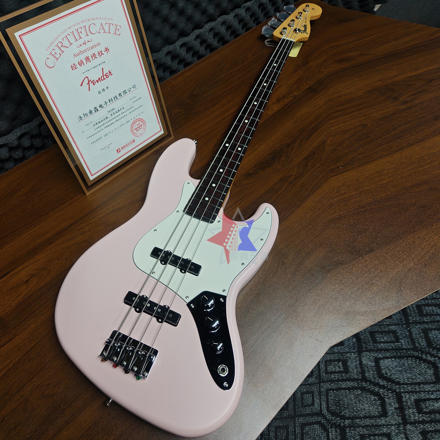 Fender芬达Hybrid II二代融合系列Jazz Bass哑光贝壳粉电贝司贝斯