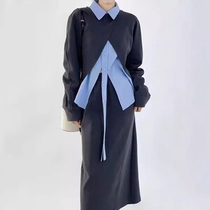 2024新款法式三件套设计感气质收腰显瘦别致时尚套装连衣裙女秋冬
