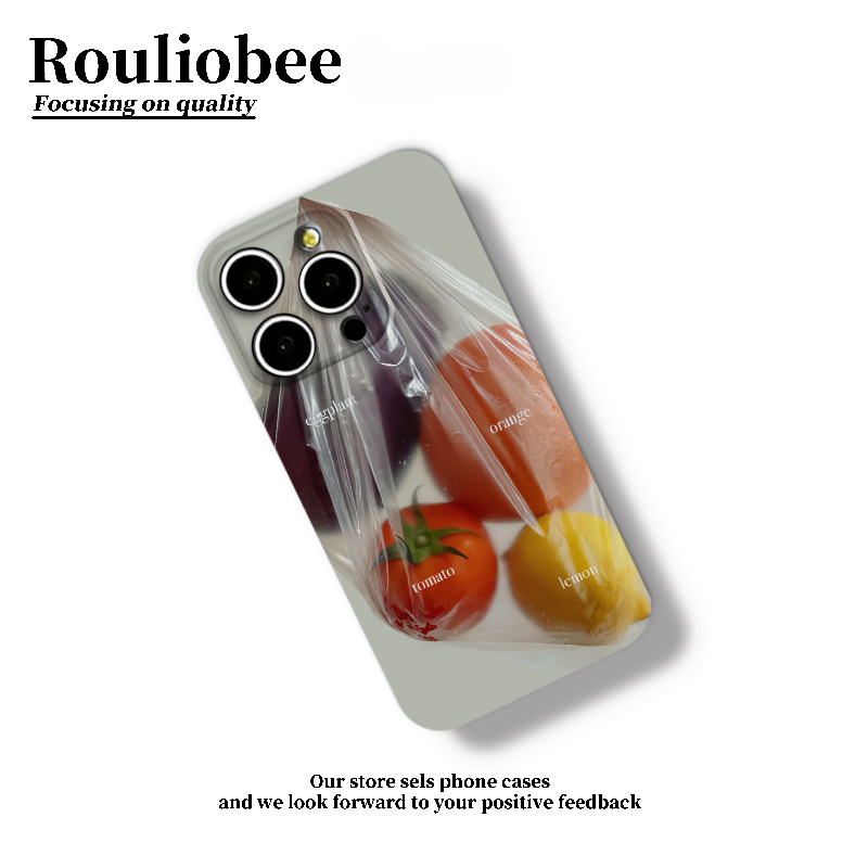透明袋水果适用苹果16promax手机壳13/14华为mate70新款pura80菲林硬壳OPPOReno14/vivos30x200超火小米15套