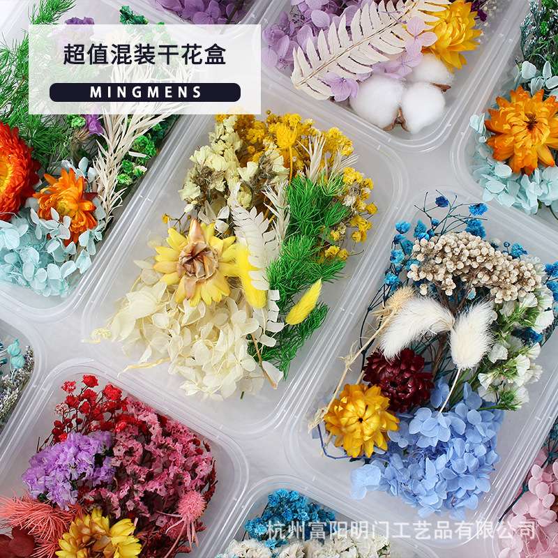 超值混装干花永生花浮游花手工diy滴胶蜡烛相框团扇压押花材料包